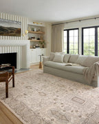 Loloi Teagan Collection TEA-03 Ivory/Sand 2'-8" x 4' Accent Rug, Soft Neutral by Loloi