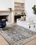 Loloi Teagan Collection TEA-03 Denim/Pebble 9'-9" x 13'-6" Area Rug, Soft by Loloi