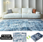 Rugcomf 3x5 Area Rug Blue Soft Abstract Boho Vintage Pattern Non-Slip - Image 5