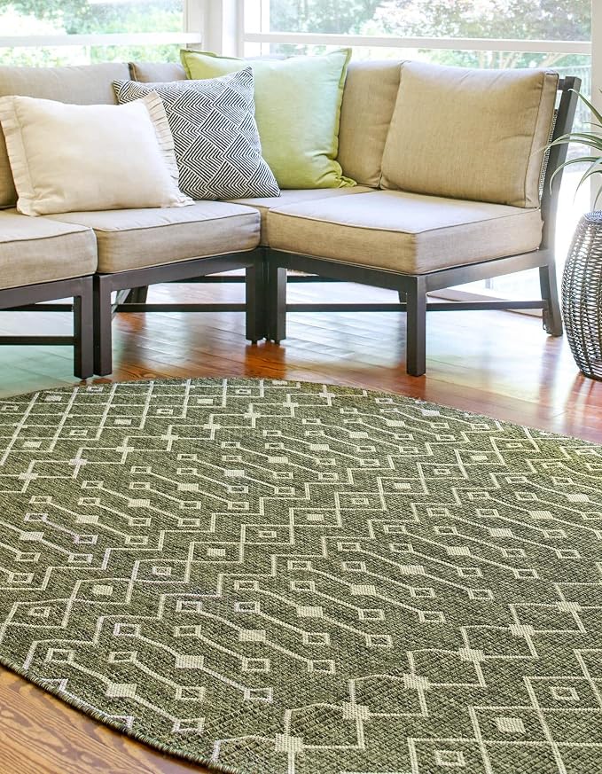 Unique Loom Outdoor Trellis Collection Area Rug - Image 4