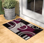 GLORY RUGS Area Rug 2x3 Door Mat Purple Geometric Soft Floor Carpet by GLORYRUGS