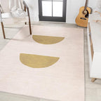 JONATHAN Y Machine Washable Cream/Moss Indoor Area Rug 4X6 ft, Luola Minimalist - Image 6