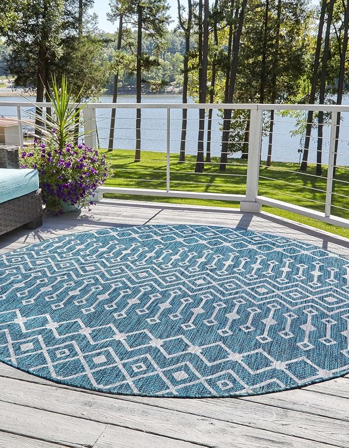 Unique Loom Outdoor Trellis Collection Area Rug - Image 4