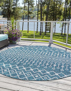 Unique Loom Outdoor Trellis Collection Area Rug - Image 4