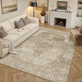 6x9 Washable Vintage Area Rug for Living Room Bedroom Non Slip Distressed by WondRg