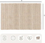 REDEARTH · Jute Cotton Area Rug, Sustainable Handwoven, Non-Shedding, Soft & - Image 2