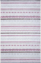 Alfa Rich 5x8 Mauve Off White Washable Area Rugs - Image 7