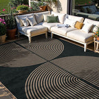 Lahome Modern Rainbow Easy Jute Outdoor Carpet, Washable Rugs 9x12 - Image 2