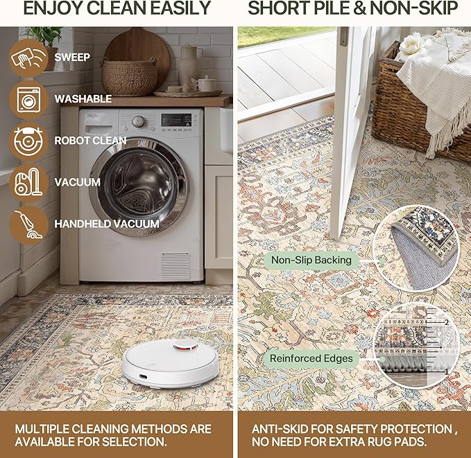Bavni 5x7 Washable Area Rug Clearance - Image 6