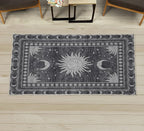 Ambesonne Sun and Moon Decorative Rug, Bohemian Artwork Design of Crescent by Ambesonne