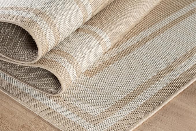Beverly Rug Large Outdoor Rug 9x12 Modern Bordered Area Rugs - Image 8
