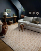 Loloi Chris Loves Julia Calvin Collection CLV-03 Bone/Natural 5'-3" x 5'-3" by Loloi