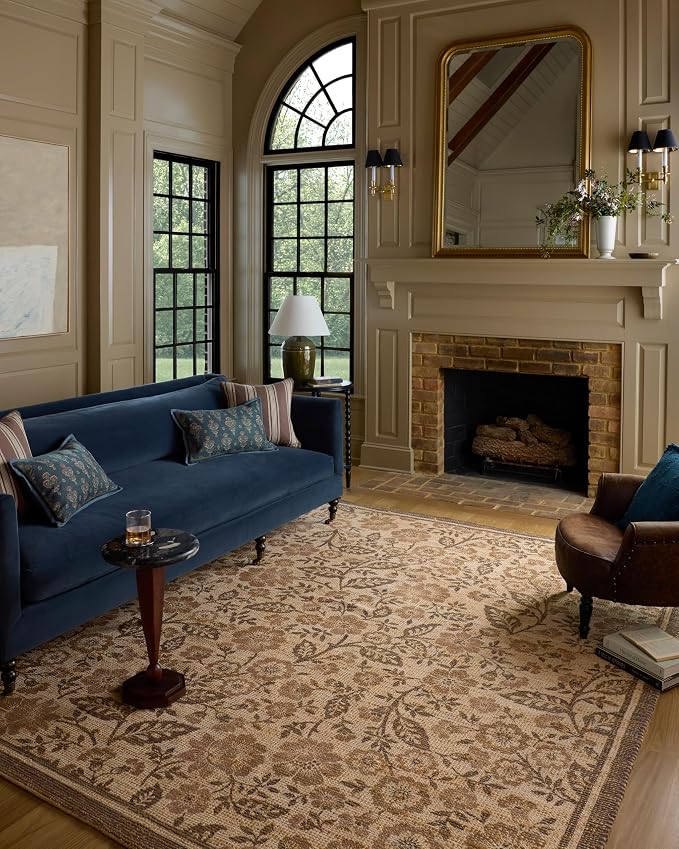 Loloi Chris Loves Julia Rue Collection RUE-03 Bark/Mocha 2'-3" x 3'-9" Accent by Loloi