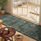 DUKINO 2.6x8 Runner Rug for Hallway, Washable Vintage Floral Kitchen Rug - Image 6
