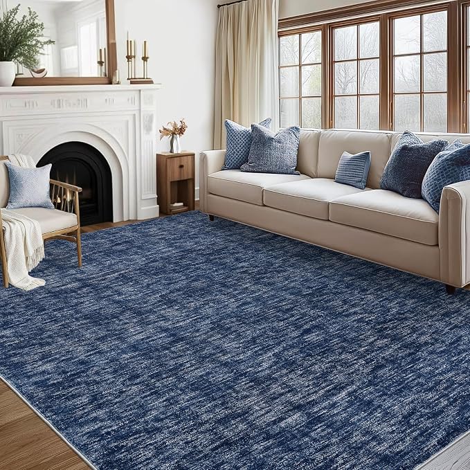 RUGSREAL Living Room Area Rug 10x13 Modern Solid Color Large Bedroom Rug by RUGSREAL