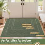 BEQHAUSE Dirt Trapper Door Mat 17" x 30", Non-Slip Doormats Washable Entryway - Image 2