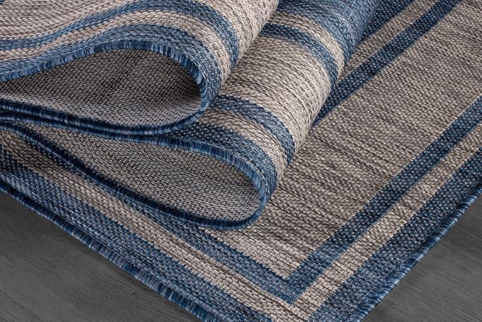Beverly Rug Outdoor Rug 6x9 Modern Bordered Area Rugs - Image 8