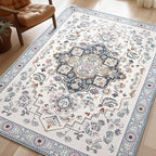 Phantoscope Washable Area Rug 9'x12' Non-Slip, Vintage Boho Rugs by Phantoscope