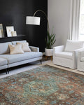 Loloi II Skye Collection SKY-07 Terracotta/Sky 3'-6" x 5'-6" Accent Rug by Loloi