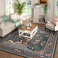 Rugcomf Area Rugs 5x7 Vibrant Tree of Life-Patterned Vintage Washable Area Rug by Rugcomf