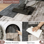 Modern Geometric Patchwork Indoor Runner Rug - Image 9