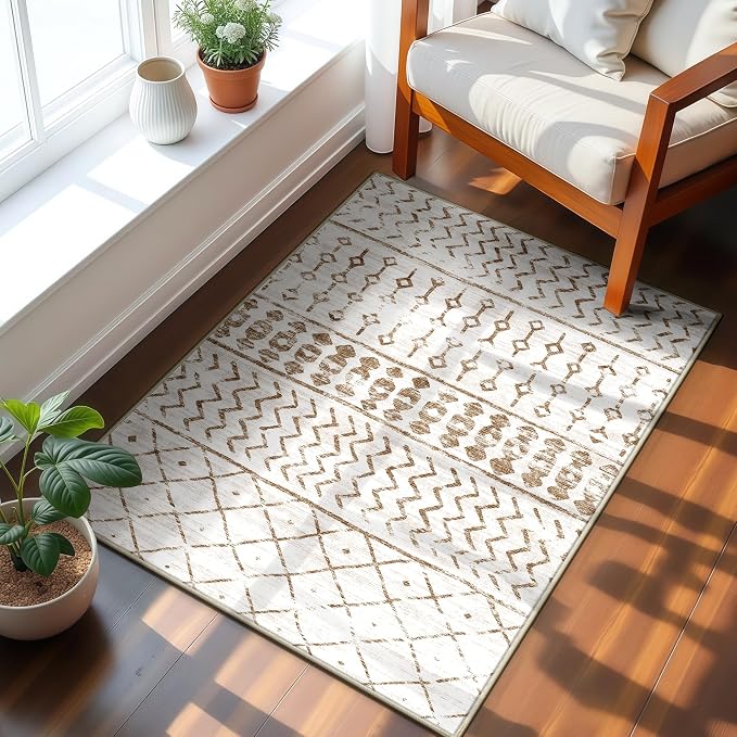 2x3 Machine Washable Area Rug for Entryway, Kids and Pets Friendly for Bedroom by GERUIMO
