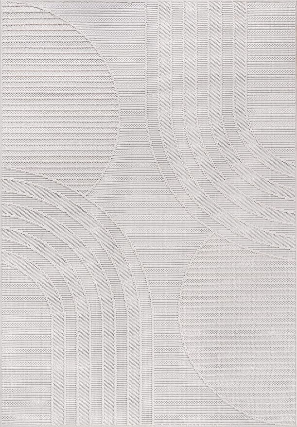 CAMILSON Micro Loop Rug 9x12 Modern Luxury Geometric Arch Large Area Rugs Soft - Image 2