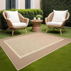 ILANGO Jute Area Rugs for Outdoor, Patio Woven Washable Rugs 5'x7', Natural by ILANGO
