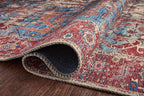 Loloi Loren Collection LQ-10 Blue/Red 7'-6" x 9'-6" Area Rug - Image 7