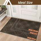 COSY HOMEER Plaid Door Mat 32" x 48", Dirt Trapper Entryway Rugs, Non-Slip - Image 2