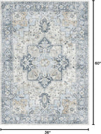 GENIMO 3x5 Area Rugs for Living Room, Machine Washable Rug, Non Slip Vintage - Image 2