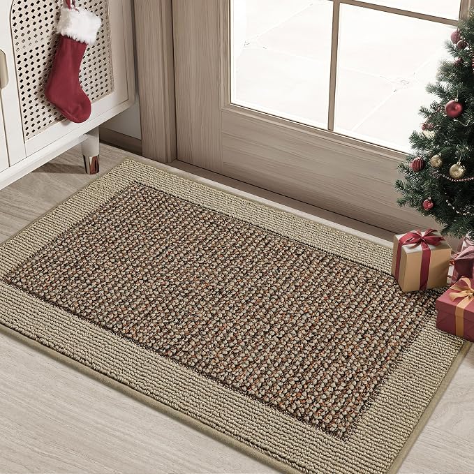 BEQHAUSE Indoor Door Mat 20" x 32", Dirt Trapper Door Mats Non-Slip Entryway by BEQHAUSE