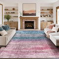 Kokia Abstract Area Rugs 9x12 Bedroom Washable Decor Low Pile Fluffy Non-Slip by Kokia