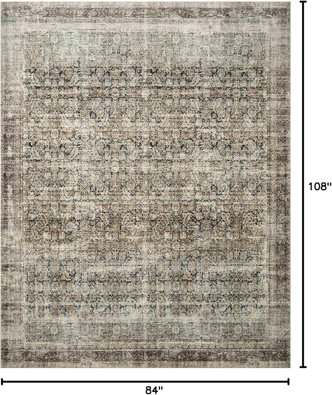 Loloi Amber Lewis Morgan Collection MOG-02 Navy/Sand 7'-3" x 9'-3" 38" Thick - Image 2