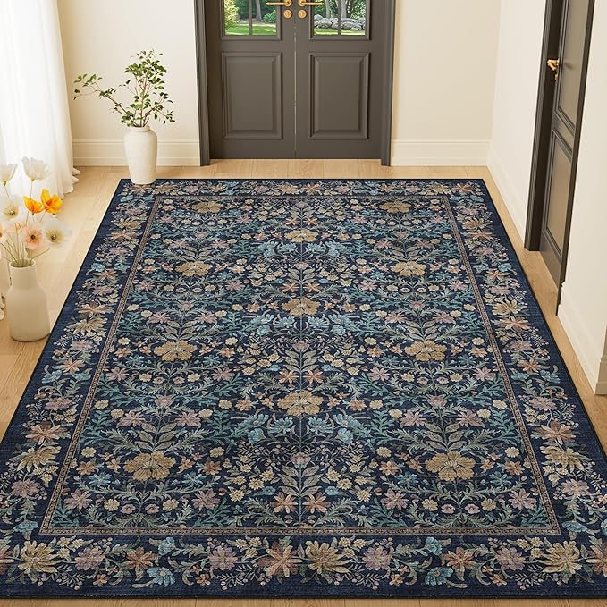 DUKINO 4x6 Rugs for Living Room, Lightweight Non Slip Washable Rug by DUKINO