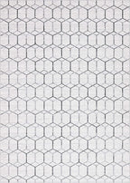 Rugs.com Lattice Trellis Collection Rug – 10' x 14' White Low-Pile Rug Perfect - Image 2