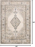 Loloi Teagan Collection TEA-02 Oatmeal/Ivory 5'-3" x 7'-6" Area Rug, Soft - Image 2