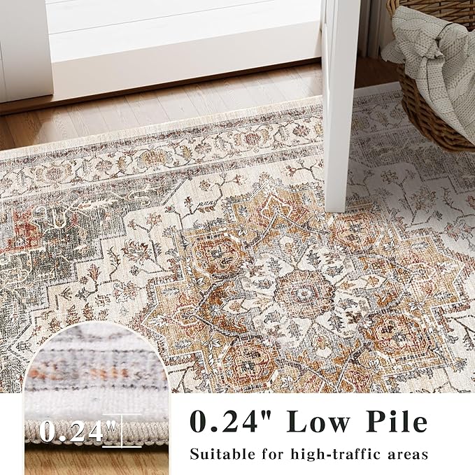 9x12 Large Area Rugs for Living Room Ultra-Soft Washable Rug Vintage Distressed - Image 5