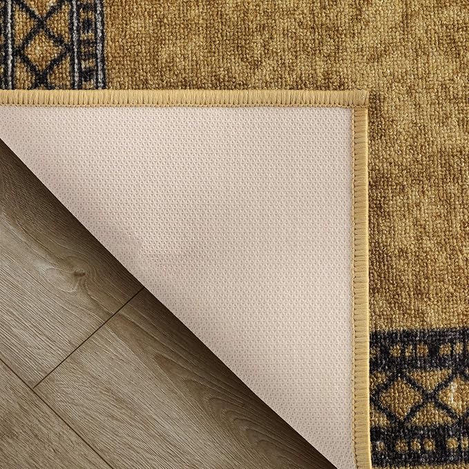Antep Rugs Alfombras Modern Bordered 2x10 Non-Skid Low Profile Pile Rubber - Image 5