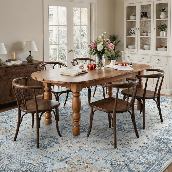 10x14 Area Rugs for Living Room, Machine Washable Rug, Non Slip Vintage Rugs - Image 4