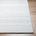 Mark&Day Wool Rugs, 2x3 Precious Solid and Border Cream/Charcoal Area Rug - Image 6