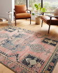 Loloi Jocelyn Collection JOC-06 Rose/Rose 6'-7" x 9'-7" .38" Thick Area Rug by Loloi