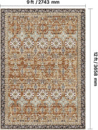 VEVOR 9 x 12 ft Area Rug Large Washable Rug Non-Slip and Tear-Resistant Soft - Image 2