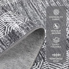 GarveeHome 10x13 Large Washable Geometric Area Rug Non Slip Non Shedding Floor - Image 3