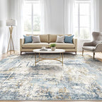 8x10 Area Rugs Washable Rug: Living Room Large Abstract Modern Soft Stain - Image 5