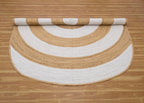 10x14 Oval Kilim Rug – Handmade Boho Jute Rug, Solid White Beige, Hand Braided - Image 7