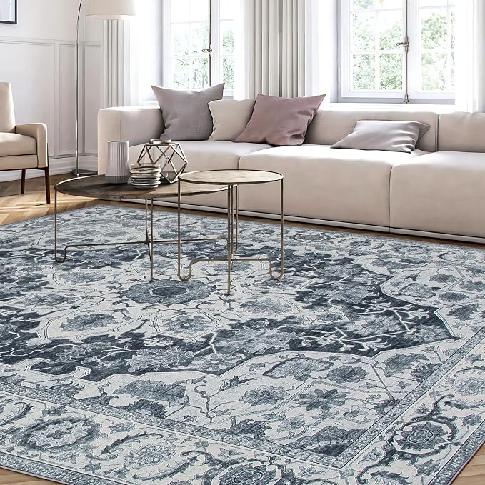 WILLSUN Washable Area Rugs, 8x10 Non-Slip Boho Large Area Rugs - Image 8