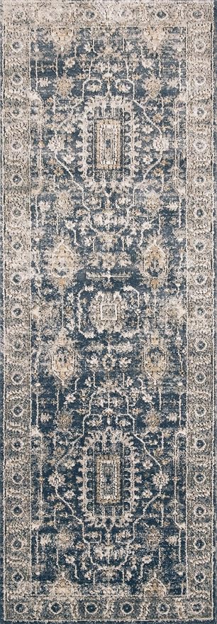 Loloi Teagan Collection TEA-03 Denim/Pebble 7'-11" x 10'-6" Area Rug, Soft - Image 9