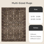 5X7 Area Rugs for Living Room, Soft Rugs Brown Washable Rug, Indoor Vintage - Image 7
