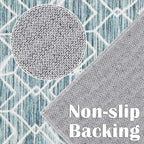 jinchan Washable Boho Area Rug 2x3 Entryway Moroccan Rug Low-Pile Geometric Rug - Image 6